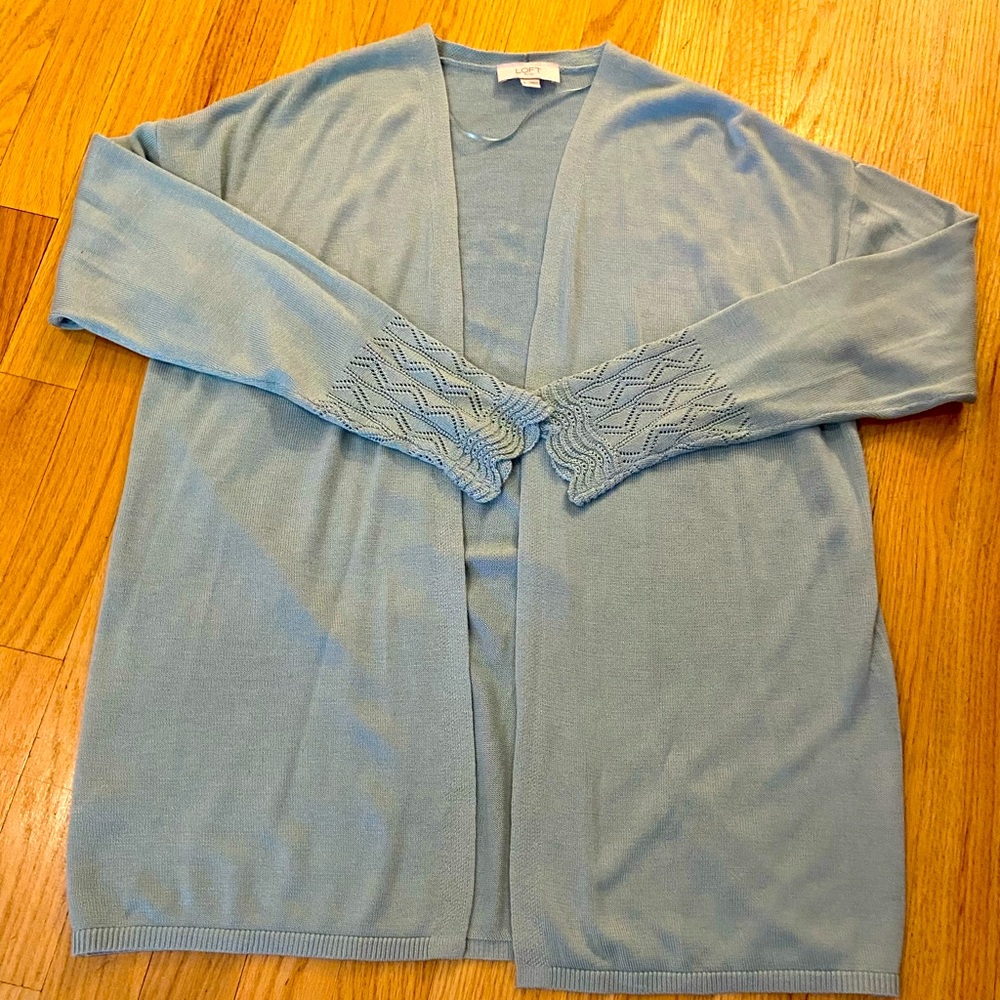 LOFT light green cardigan